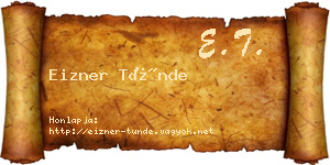 Eizner Tünde névjegykártya